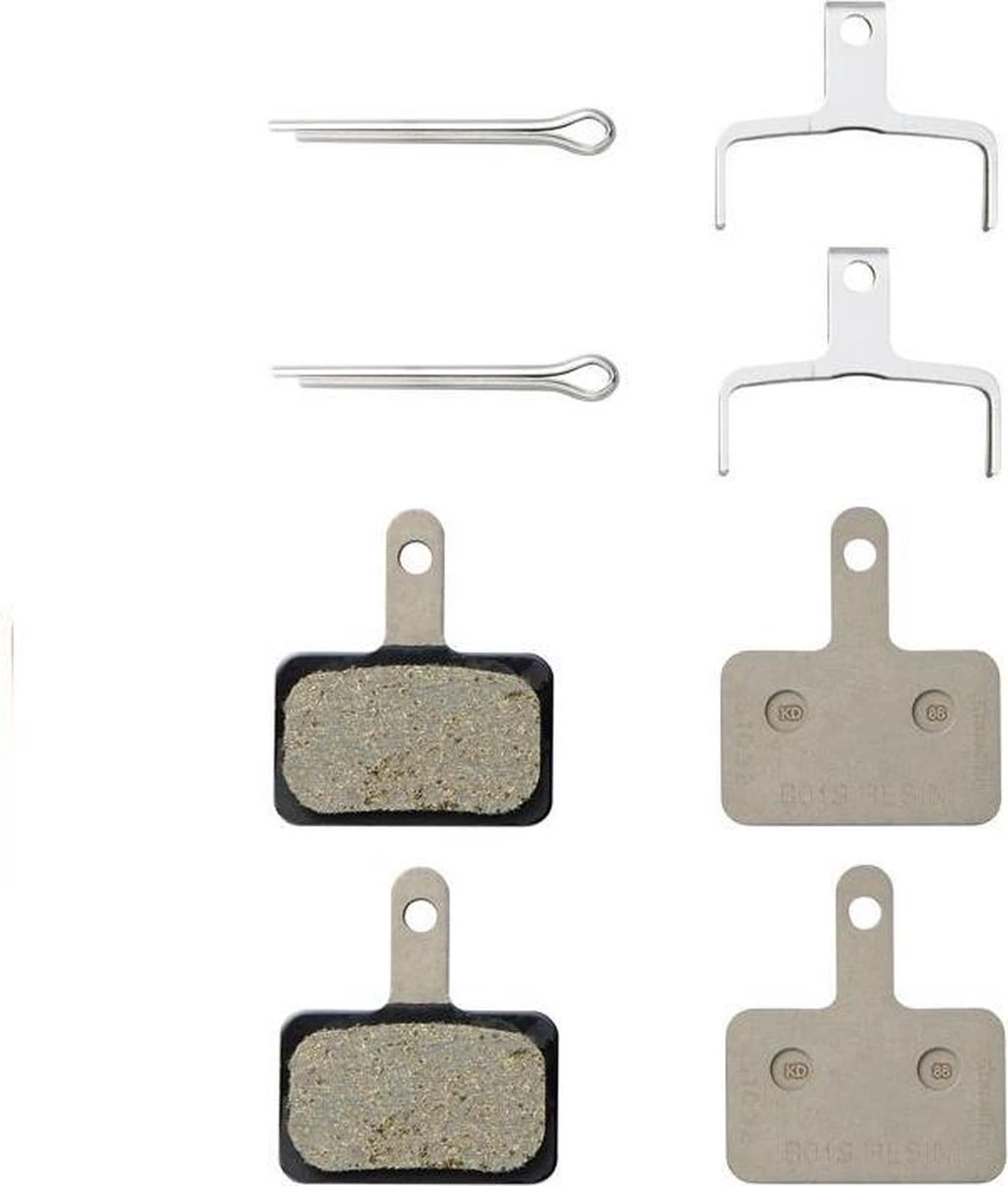 Shimano B01S / B05S RESIN Brake Pads Remblokken Set Voor En Achter 2 Shimano B01S / B05S RESIN Brake Pads Remblokken Set Voor En Achter - Afbeelding 2