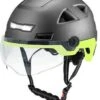 Vito E-Light Speed Pedelec Helm Met Vizier Mat Zwart Geel S/M 55/58cm | Snorfiets Helm Snorscooter | Geschikt Voor Helmplicht