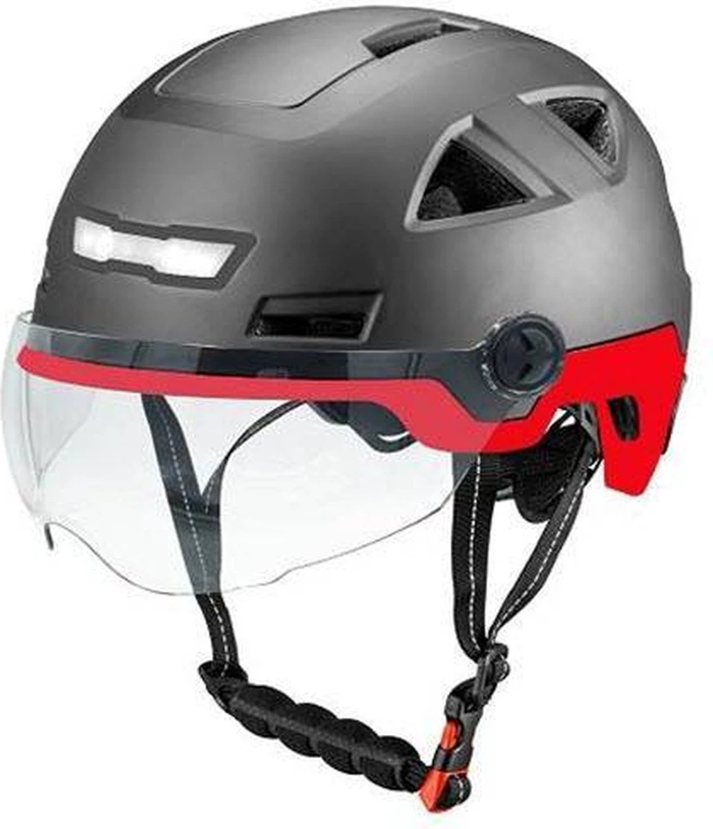 Vito E-Light Speed Pedelec Helm Met Vizier Zwart Rood S/M 55/58cm | Snorfiets Helm Snorscooter | Geschikt Voor Helmplicht 1 Vito E-Light Speed Pedelec Helm Met Vizier Zwart Rood S/M 55/58cm | Snorfiets Helm Snorscooter | Geschikt Voor Helmplicht