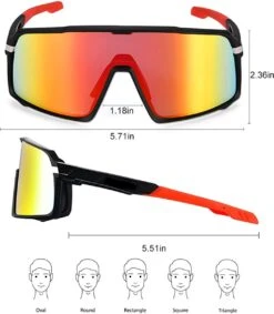 DOWO® - Fietsbrillen - Sportbrillen - Professionele Fietsbril - Lichtgewicht Racefiets -Fietsuitrustings Winkel 1047x1200 7