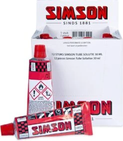 Simson Tube Solutie - Bandenplak - Groot - 30 Ml -Fietsuitrustings Winkel 1054x1200