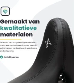 Voltano City XXXL Fietszadel Met Uitsparing – Unisex Extra Breed Fietszadel – Tegen Zadelpijn – 100% Waterdicht – Incl. Gratis Zadelstrop - Zwart -Fietsuitrustings Winkel 1075x1200 2
