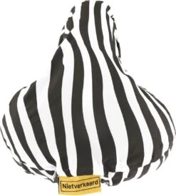 Niet Verkeerd Zadeldek Gestreept 17 X 25 Cm Polyester Zwart/wit