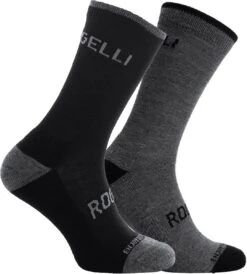 Rogelli Wintersok Merino Wool 2-pack - Grijs & Zwart - Maat 40-43 -Fietsuitrustings Winkel 1081x1200 2