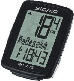 Sigma Fietscomputer BC 7.16 - Zwart -Fietsuitrustings Winkel 1094x1200