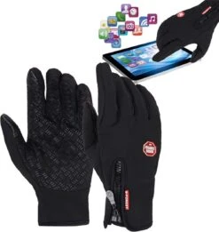 Luxe Winter Handschoenen Met Touch Tip Gloves - Fietshandschoenen Touchscreen Gloves - Voor Fiets/Scooter/Sporten/Wandelen - Winddicht Met Heerlijk Warme Fleece Voering - Winterhandschoenen - Voor Heren - XL - Zwart -Fietsuitrustings Winkel 1137x1200 2