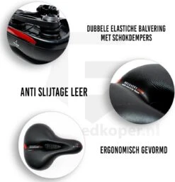 Voltano Fietszadel Met Gelpads - Zwart/Rood - Uitsparing - Zadelvering - Unisex - Incl. Gratis Zadelstrop 19 Voltano Fietszadel Met Gelpads - Zwart/Rood - Uitsparing - Zadelvering - Unisex - Incl. Gratis Zadelstrop -Fietsuitrustings Winkel 1153x1200 3