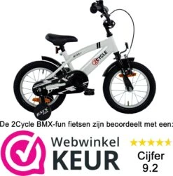 2Cycle BMX-Fun Kinderfiets - 14 Inch - Wit - Jongensfiets -Fietsuitrustings Winkel 1182x1200 2