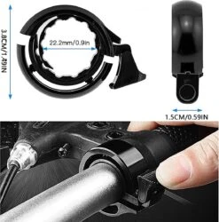 Fietsbel Voor 22mm Stuur - Mini Onzichtbare Bel - Voor MTB En Racefiets - Zwart -Fietsuitrustings Winkel 1184x1200 3