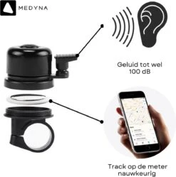 MEDYNA TrackBell - Fietsbel - AirTag Fiets - GPS Tracker Fiets - Fietsalarm - Fiets GPS - Bike Tracker - Ebike -Fietsuitrustings Winkel 1190x1200 3