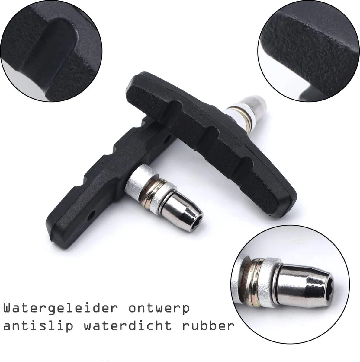 2 Set Universele Rubberen Fiets V Remblokken Set - 2 Paar – 4Stuks – 70mm | Rubber Remblokjes | Fietsen Remblok | Remblokkenset | Remblokset Geschikt Voor Mountainbike, Stadsfiets, Vouwfiets En Tourfiets 6 2 Set Universele Rubberen Fiets V Remblokken Set - 2 Paar – 4Stuks – 70mm | Rubber Remblokjes | Fietsen Remblok | Remblokkenset | Remblokset Geschikt Voor Mountainbike, Stadsfiets, Vouwfiets En Tourfiets - Afbeelding 6