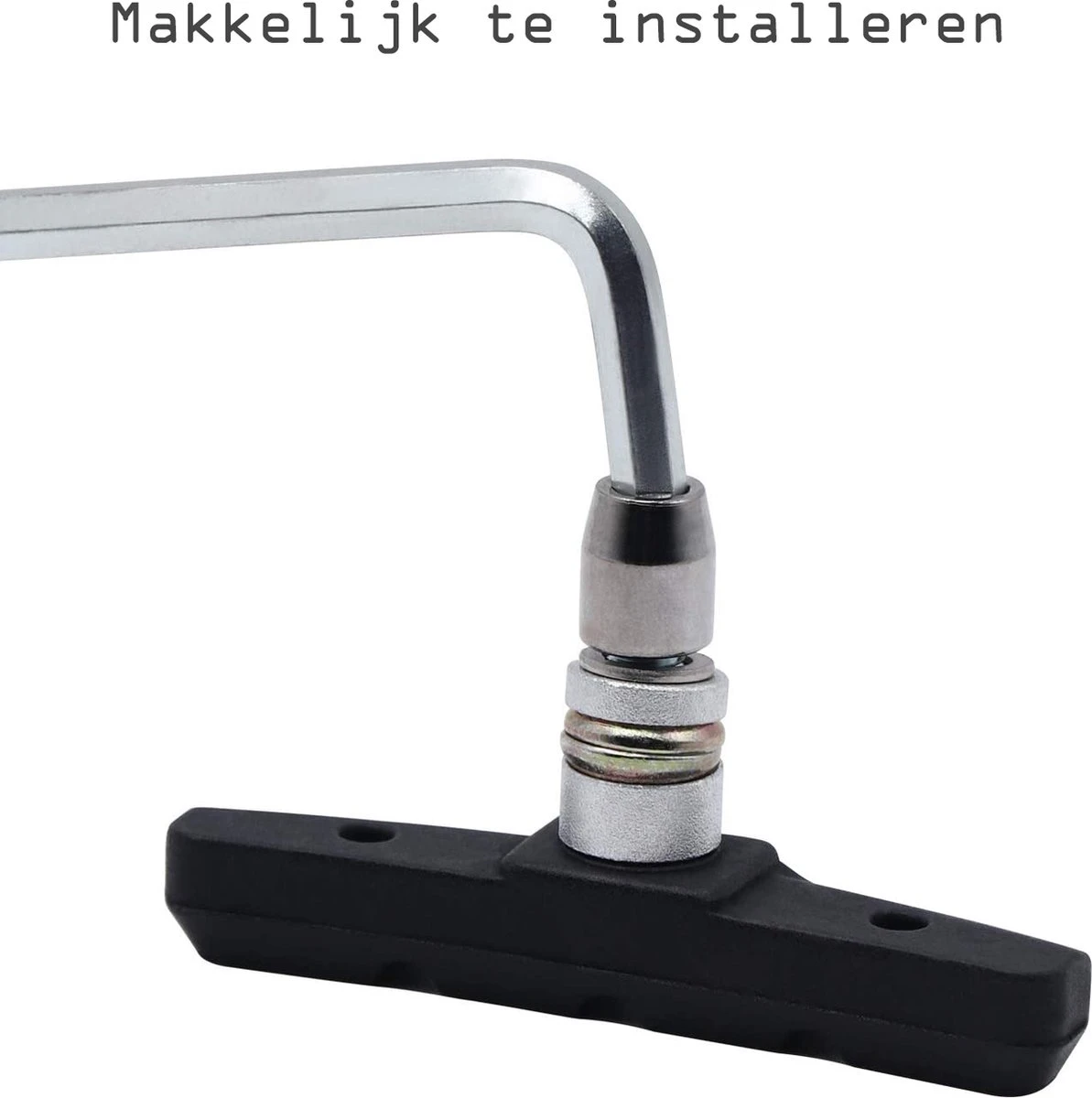 2 Set Universele Rubberen Fiets V Remblokken Set - 2 Paar – 4Stuks – 70mm | Rubber Remblokjes | Fietsen Remblok | Remblokkenset | Remblokset Geschikt Voor Mountainbike, Stadsfiets, Vouwfiets En Tourfiets 7 2 Set Universele Rubberen Fiets V Remblokken Set - 2 Paar – 4Stuks – 70mm | Rubber Remblokjes | Fietsen Remblok | Remblokkenset | Remblokset Geschikt Voor Mountainbike, Stadsfiets, Vouwfiets En Tourfiets - Afbeelding 7