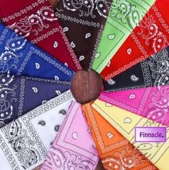 Finnacle - Hip Hop Bandana 100% Katoen Bandana Rood Vierkante Sjaal 50cm * 50cm Hoofdband Boerenzakdoek Voor Vrouwen/Mannen/Jongens/Meisjes -Fietsuitrustings Winkel 1195x1200 3