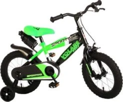 Volare Sportivo Kinderfiets - Jongens - 14 Inch - Neon Groen/Zwart - 95% Afgemonteerd -Fietsuitrustings Winkel 1200x1001