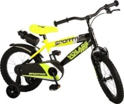 Volare Sportivo Kinderfiets - Jongens - 16 Inch - Neon Geel Zwart - 95% Afgemonteerd -Fietsuitrustings Winkel 1200x1009