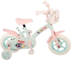 Volare Woezel & Pip Kinderfiets - Meisjes - 10 Inch - Mint Blauw/Roze - Doortrapper -Fietsuitrustings Winkel 1200x1014