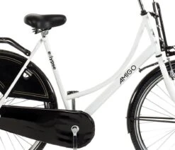 Amigo Eclypse Transportfiets 28 Inch - Omafiets Met Voordrager - Wit/Zwart -Fietsuitrustings Winkel 1200x1031 1