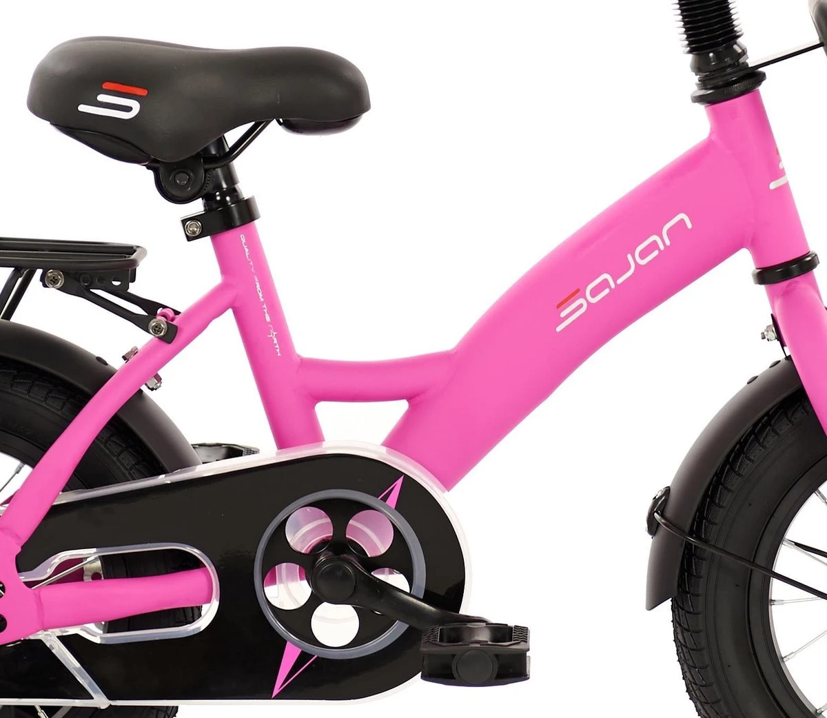 Sajan Kinderfiets - 12 Inch - Mat-Roze - Meisjesfiets 5 Sajan Kinderfiets - 12 Inch - Mat-Roze - Meisjesfiets - Afbeelding 5