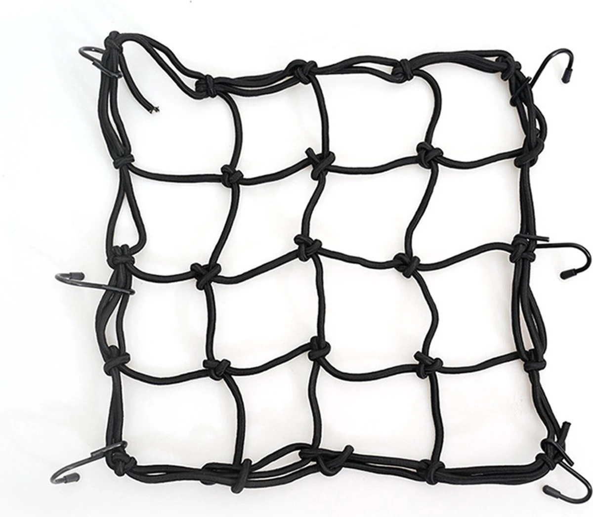 RAMBUX® - Snelbinders - Zwart - Bagagenet - 6 Haken - Bagagespin - Bagageriem - Motor Auto Fiets - Snelbinders Met Haak - 25x25cm Tot 55x55cm 1 RAMBUX® - Snelbinders - Zwart - Bagagenet - 6 Haken - Bagagespin - Bagageriem - Motor Auto Fiets - Snelbinders Met Haak - 25x25cm Tot 55x55cm