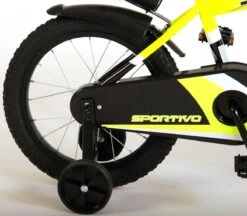 Volare Sportivo Kinderfiets - Jongens - 16 Inch - Neon Geel Zwart - 95% Afgemonteerd -Fietsuitrustings Winkel 1200x1047