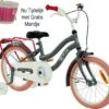 2Cycle Pretty Meisjesfiets - 16 Inch - Grijs-Roze - Meisjesfiets