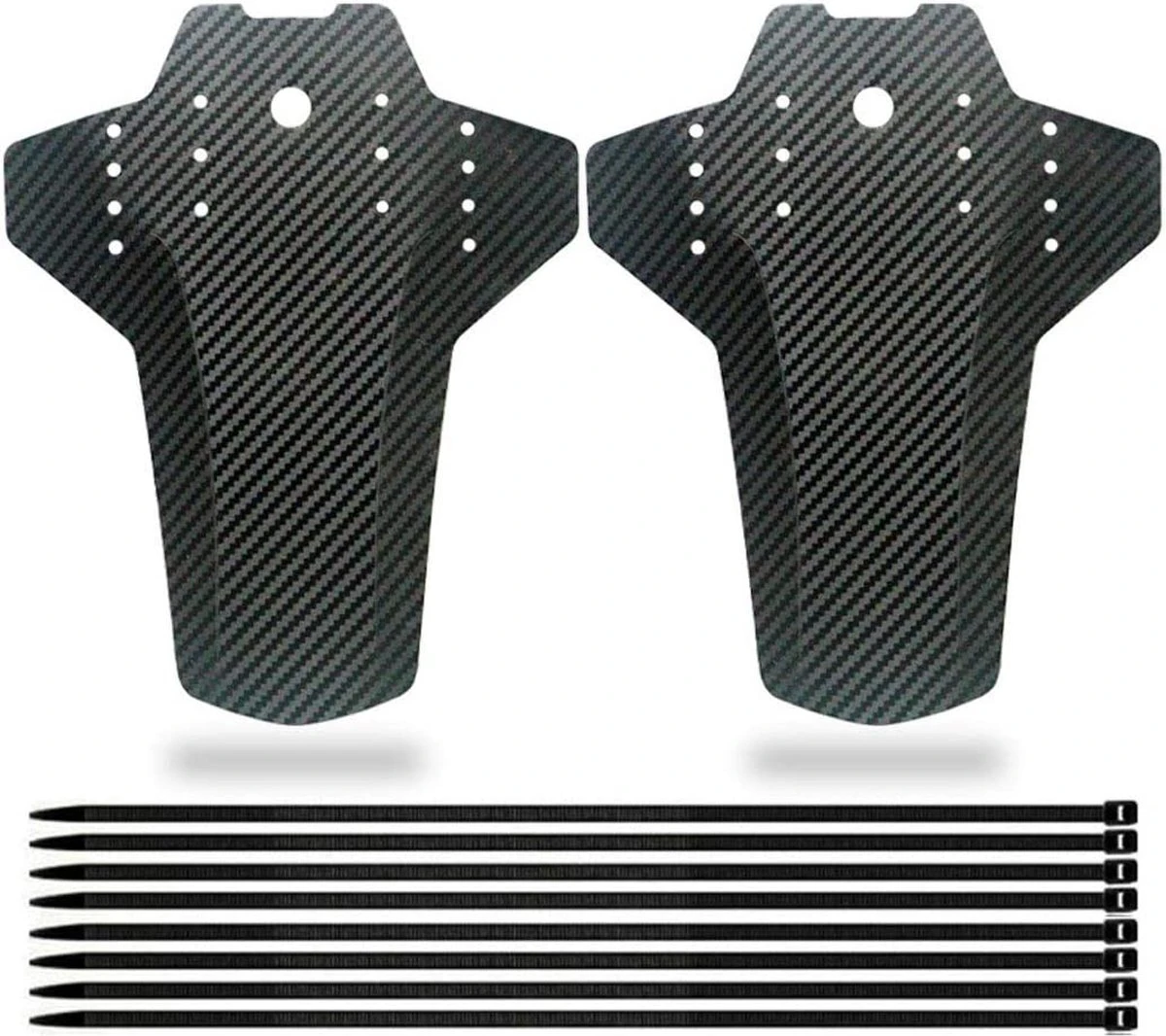 Set Van 2 - Universeel Spatborden - Inclusief Bevestiging Materiaal - Tie Wraps - Mountainbike Spatbord -Verstelbare Voor + Achter MTB Spatbord Set - Compatibel Met 20 "/24"/26 "/27.5"/29" Fiets - MBT Spatborden - 3D Carbon Patroon - Zwart 1 Set Van 2 - Universeel Spatborden - Inclusief Bevestiging Materiaal - Tie Wraps - Mountainbike Spatbord -Verstelbare Voor + Achter MTB Spatbord Set - Compatibel Met 20 "/24"/26 "/27.5"/29" Fiets - MBT Spatborden - 3D Carbon Patroon - Zwart