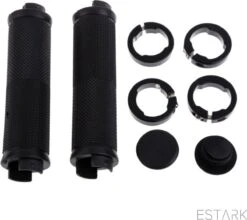 ESTARK® - Fietshandvatten - Lock-On - Handvatten - Universeel - Fiets – Mountainbike – Professioneel - Grips - Extra Grip – Fietshandvaten -Handvaten - Handig Te Monteren - Anti-slip – Fietsen – Stuur – Bikegrips – Lock-on Aanspanbaar - Zwart - LO-zw -Fietsuitrustings Winkel 1200x1071 6