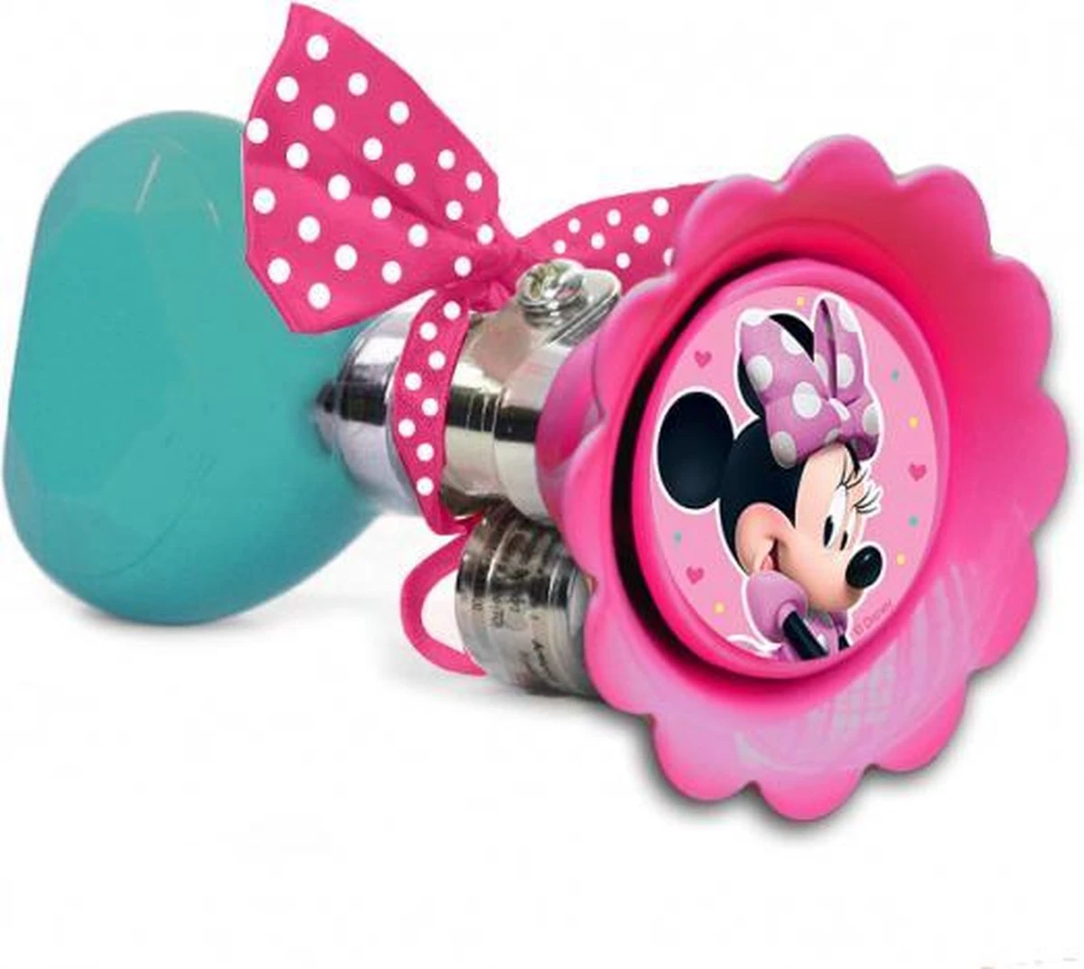 Disney Fietstoeter Minnie Mouse 6,5 X 14 Cm Roze/mintgroen 1 Disney Fietstoeter Minnie Mouse 6,5 X 14 Cm Roze/mintgroen