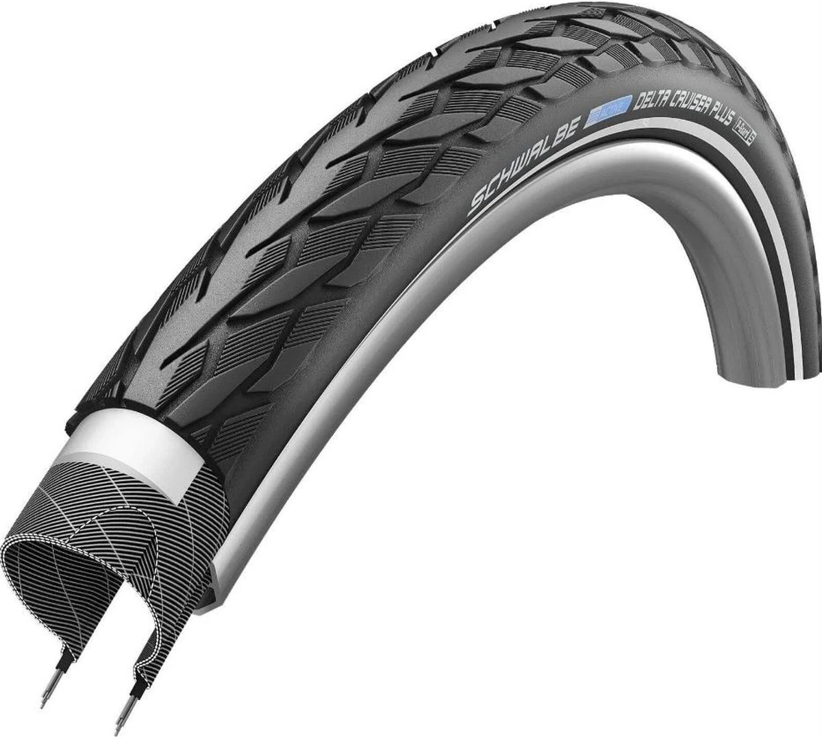 Schwalbe Buitenband Delta Cruiser Plus 28 X 1.40 (37-622) 1 Schwalbe Buitenband Delta Cruiser Plus 28 X 1.40 (37-622)