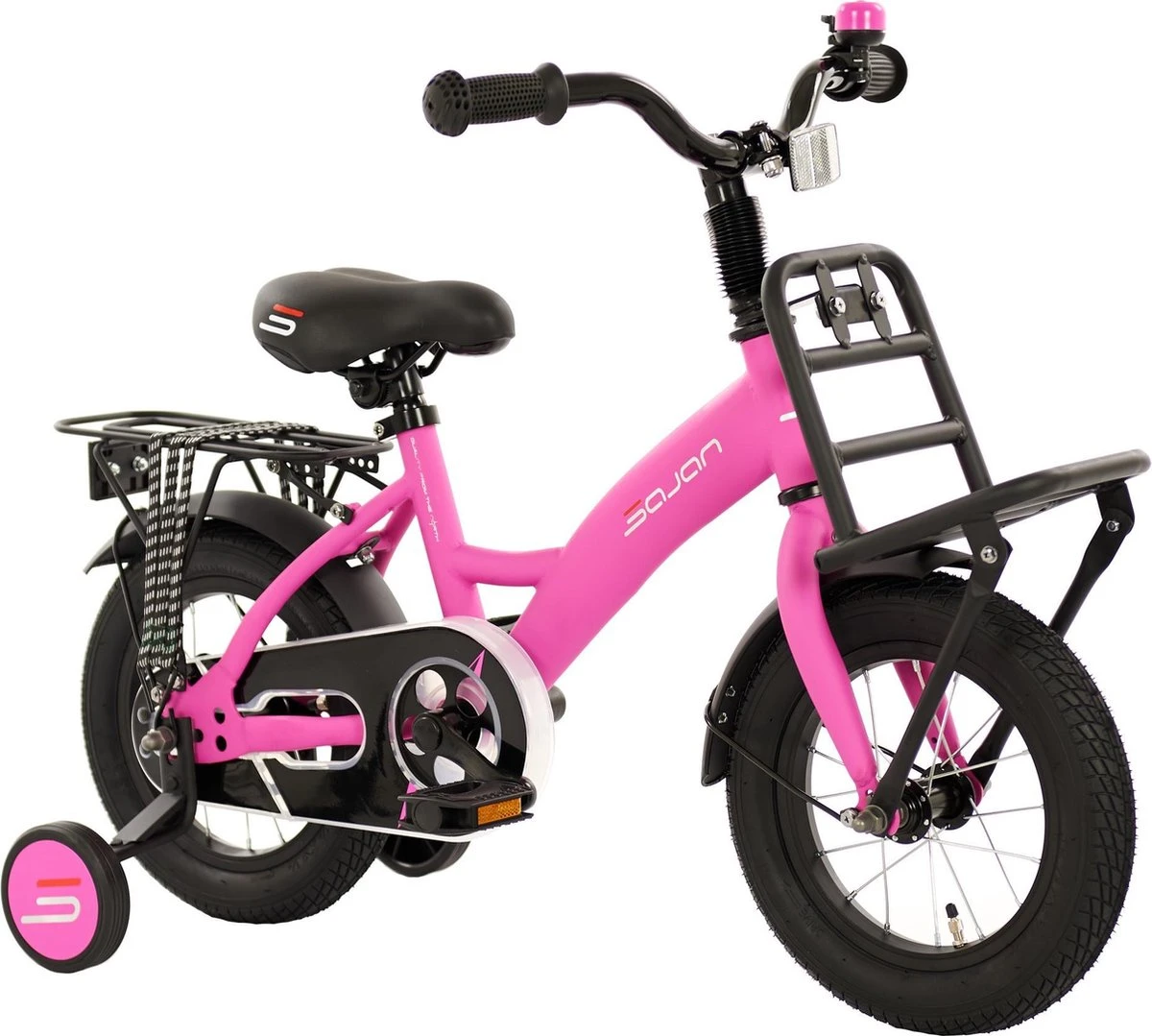 Sajan Kinderfiets - 12 Inch - Mat-Roze - Meisjesfiets 1 Sajan Kinderfiets - 12 Inch - Mat-Roze - Meisjesfiets