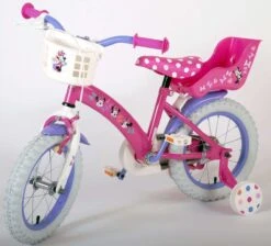 Volare Disney Minnie Cutest Ever! - Kinderfiets - Meisjes - 14 Inch - Roze -Fietsuitrustings Winkel 1200x1089