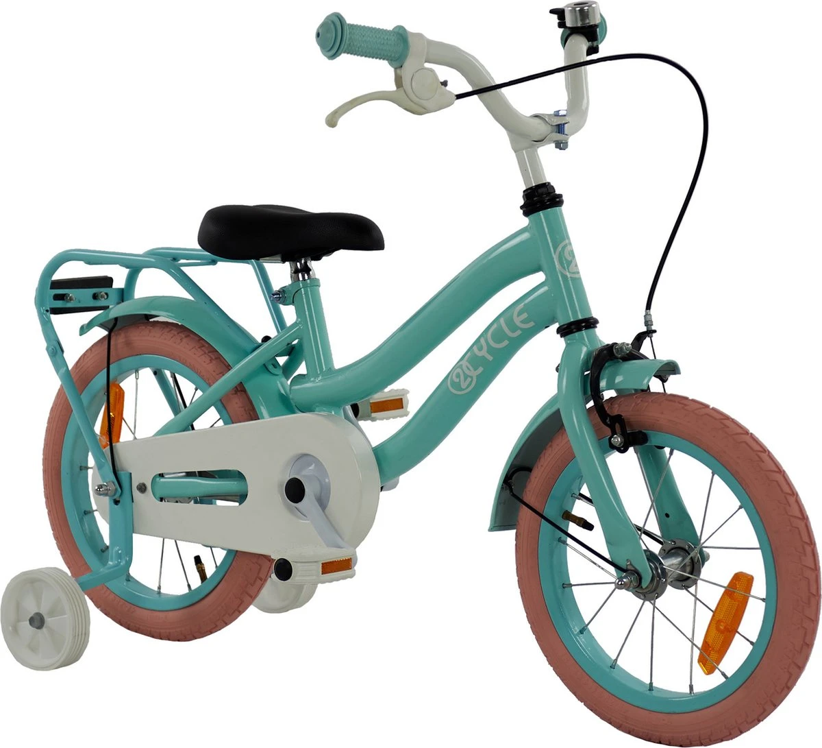 2Cycle Pretty Kinderfiets - 14 Inch - Groen - Meisjesfiets 1 2Cycle Pretty Kinderfiets - 14 Inch - Groen - Meisjesfiets