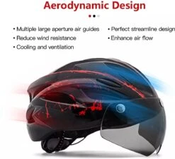 Zacro Fietshelm - Met Bril En Waarschuwingslampje - Nacht Veiligheidshelmen Fietshelm - Voor Volwassenen, MTB, Stadsfietsen - Wit En Zwart 15 Zacro Fietshelm - Met Bril En Waarschuwingslampje - Nacht Veiligheidshelmen Fietshelm - Voor Volwassenen, MTB, Stadsfietsen - Wit En Zwart -Fietsuitrustings Winkel 1200x1092 3