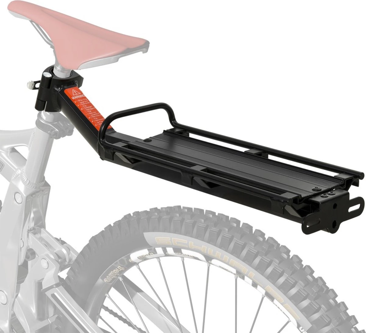 Merkloos Universele Fiets Bagagedrager - Voor Achterop Zadelpen Mountainbike/MTB/Racefiets - Achter Bagage Drager Rek - Met Quick Release Fietsframe Bevestiging - Bagagerek - Lichtgewicht Aluminium - Zwart 1 Merkloos Universele Fiets Bagagedrager - Voor Achterop Zadelpen Mountainbike/MTB/Racefiets - Achter Bagage Drager Rek - Met Quick Release Fietsframe Bevestiging - Bagagerek - Lichtgewicht Aluminium - Zwart