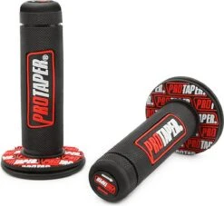 Handvatten ProTaper - Zwart/Rood - Scooter & Motor Accessoires - Universeel - Piaggio & Vespa & Motor Handvaten