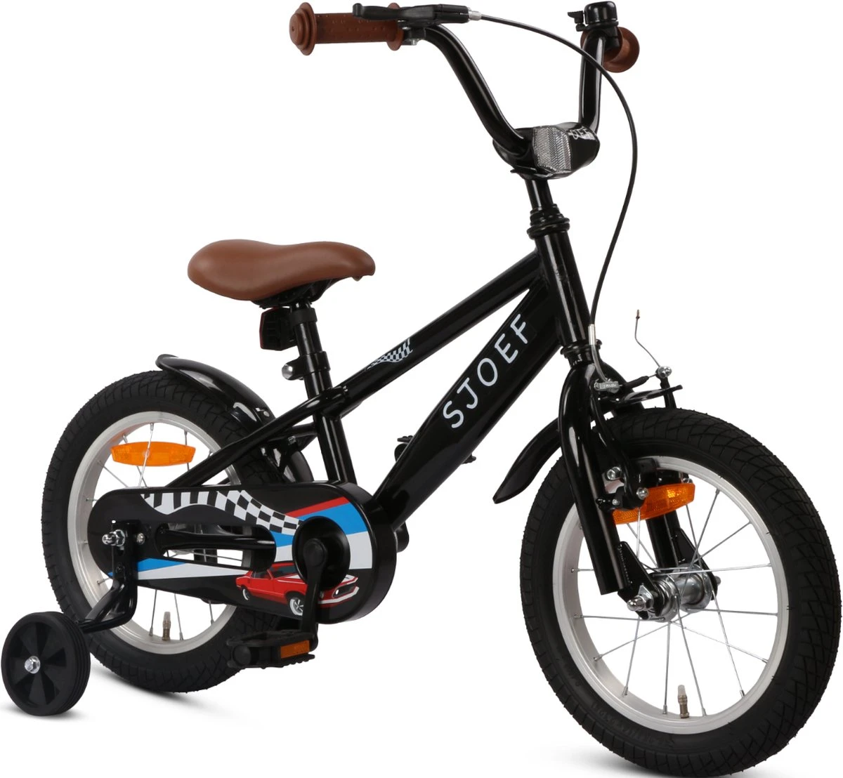 SJOEF Race Jongensfiets 14 Inch - Zwart 2 SJOEF Race Jongensfiets 14 Inch - Zwart - Afbeelding 2