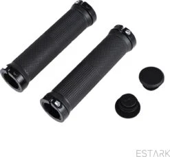 ESTARK® - Fietshandvatten - Lock-On - Handvatten - Universeel - Fiets – Mountainbike – Professioneel - Grips - Extra Grip – Fietshandvaten -Handvaten - Handig Te Monteren - Anti-slip – Fietsen – Stuur – Bikegrips – Lock-on Aanspanbaar - Zwart - LO-zw -Fietsuitrustings Winkel 1200x1108 4