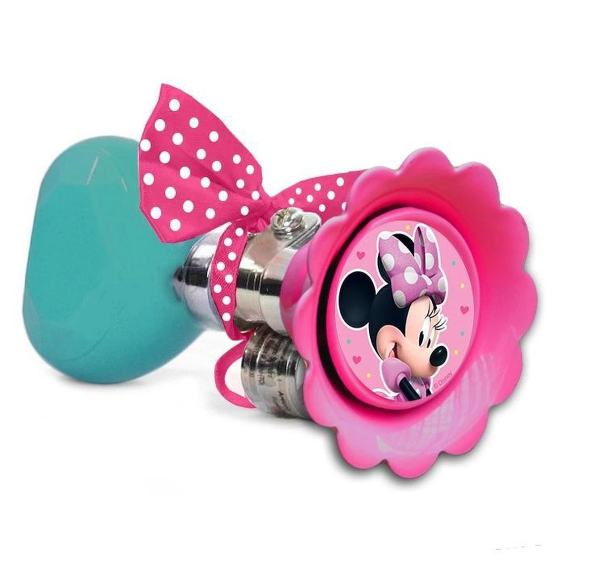 Disney Fietstoeter Minnie Mouse 6,5 X 14 Cm Roze/mintgroen 3 Disney Fietstoeter Minnie Mouse 6,5 X 14 Cm Roze/mintgroen - Afbeelding 3