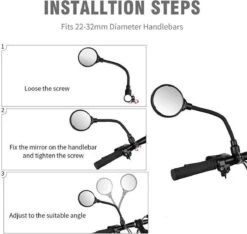 Merkloos 1 Stuk Fiets Achteruitkijkspiegel Groothoek Bolle Spiegel Mountainbike Veiligheid Spiegel Handvat Zachte Pijp 8cm -Fietsuitrustings Winkel 1200x1136 5