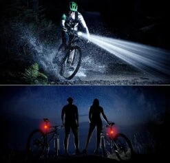SWILIX ® - Fietsverlichting Set - Oplaadbare USB Led Fietslamp - Voor En Achter - Waterdicht - 4 Lichtstanden - Zwart -Fietsuitrustings Winkel 1200x1151 3