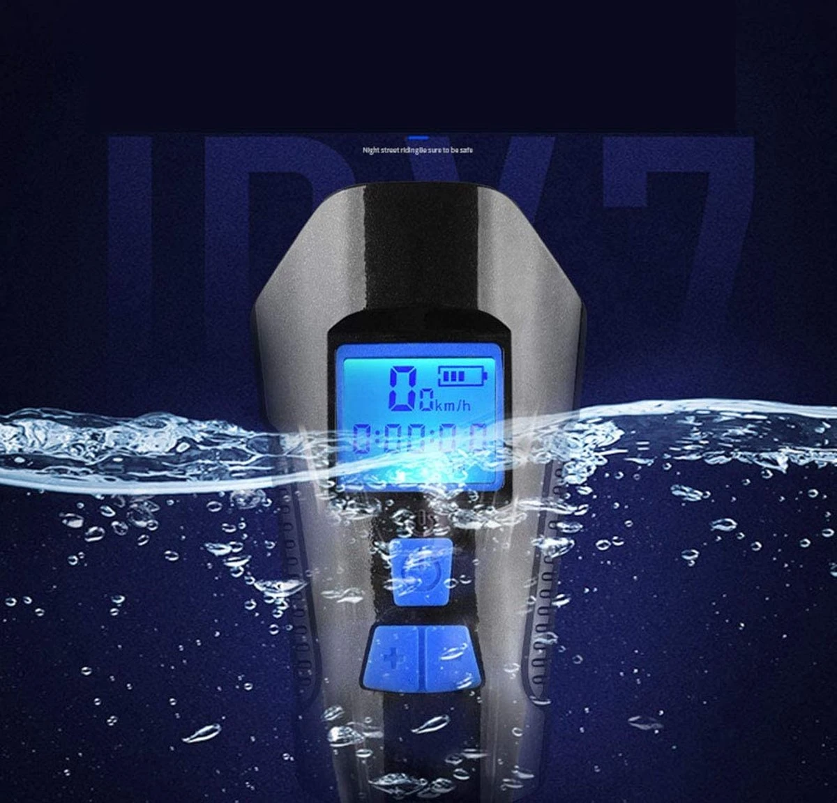 Voorlicht Fiets - Fietslicht - Led Voorlamp - 500 Lumen - Usb Oplaadbaar - Waterdicht - Koplamp Fiets - Snelheidsmeter - Claxon - Vier Standen 5 Voorlicht Fiets - Fietslicht - Led Voorlamp - 500 Lumen - Usb Oplaadbaar - Waterdicht - Koplamp Fiets - Snelheidsmeter - Claxon - Vier Standen - Afbeelding 5