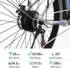 HITWAY Elektrische Fiets, 26 Inch, 250 W Motor, Li-batterij 36 V/11,2 Ah Ebike, Shimano 7 Versnellingen, Tot 35-90 Km 10 HITWAY Elektrische Fiets, 26 Inch, 250 W Motor, Li-batterij 36 V/11,2 Ah Ebike, Shimano 7 Versnellingen, Tot 35-90 Km -Fietsuitrustings Winkel 1200x1153 1