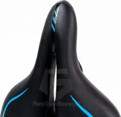 Voltano City / Tour Fietszadel - Comfortabel Gel Zadel - Met Uitsparing - Unisex - Zwart / Blauw - Elastomeren Vering Voor Extra Comfort -Fietsuitrustings Winkel 1200x1154 7