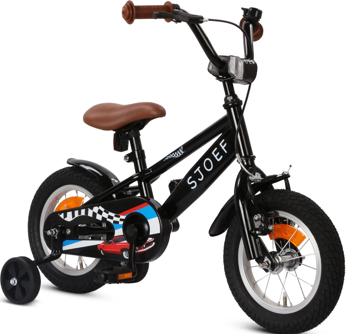 SJOEF Race Jongensfiets 12 Inch - Zwart 2 SJOEF Race Jongensfiets 12 Inch - Zwart - Afbeelding 2