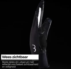 BBB Cycling ColdShield Fietshandschoenen Winter - Fiets Handschoenen Touchscreen - 0-10 ℃ - Winddicht - Zwart - Maat L -Fietsuitrustings Winkel 1200x1160 9