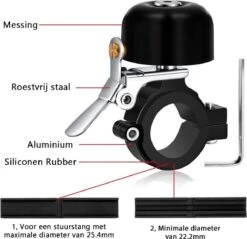 Fit Evolve® Premium Fietsbel - Messing - Fietsbel Racefiets - MTB - Zwart -Fietsuitrustings Winkel 1200x1163 9