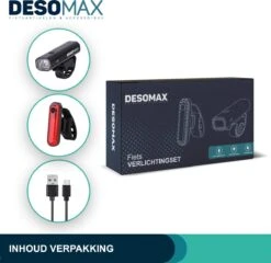 DesoMax® Fietsverlichting Set USB Oplaadbaar Heldere Fietslamp - Voorlicht - Achterlicht - Koplamp - Achterlamp -Fietsuitrustings Winkel 1200x1166 1