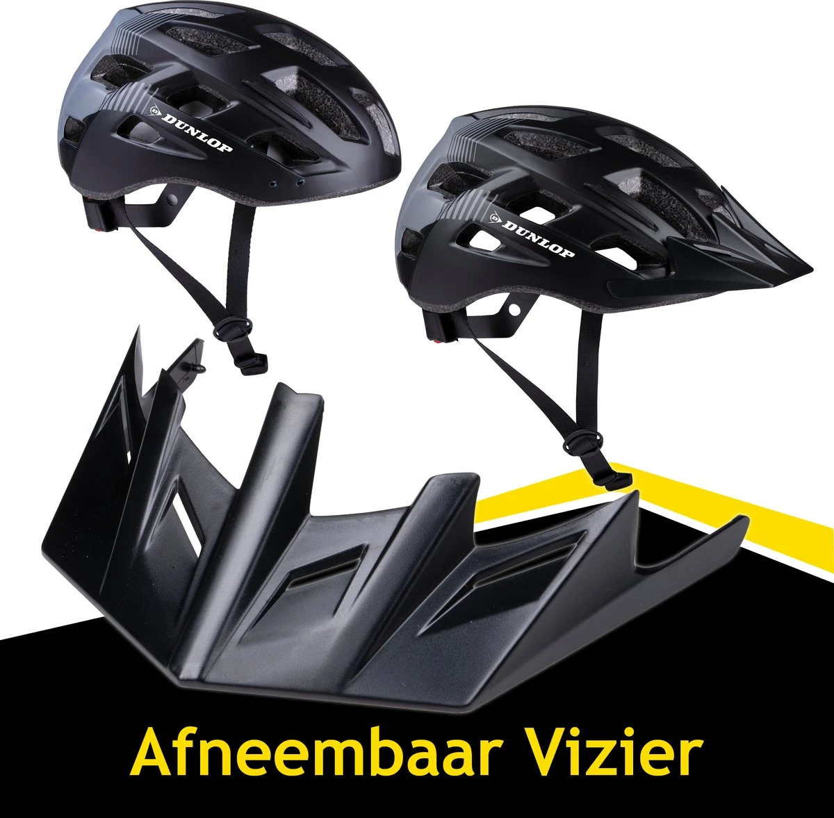 Dunlop Fietshelm - Verstelbaar Van 58 Tot 61 CM - Maat L - Met LED-Verlichting - 3 Lichtmodus - Zwart 5 Dunlop Fietshelm - Verstelbaar Van 58 Tot 61 CM - Maat L - Met LED-Verlichting - 3 Lichtmodus - Zwart - Afbeelding 5