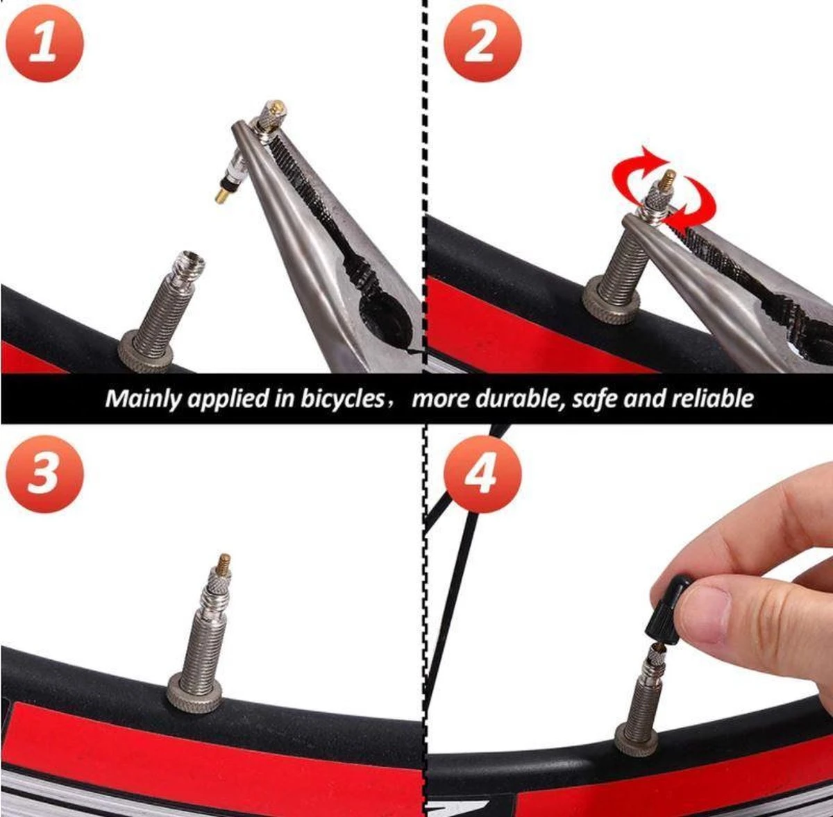 Merkloos Frans Ventiel - Fietsventiel - Banden Pompen - 2 Stuks 3 Merkloos Frans Ventiel - Fietsventiel - Banden Pompen - 2 Stuks - Afbeelding 3