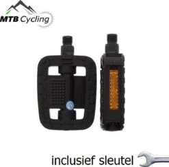 Fiets Pedalen Inclusief Bevestiging Gereedschap - Anti Slip - Trappers Voor Fiets Met Reflector - 14.2mm Schroefdraad - 9/16 Inch -Zwart -Fietsuitrustings Winkel 1200x1180 7